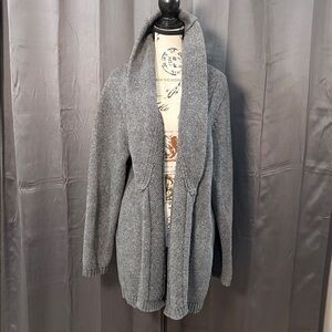 Lands' End Women's Gray Cardigan Sweater